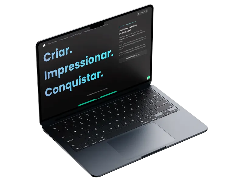Macbook com imagem de um projeto de site